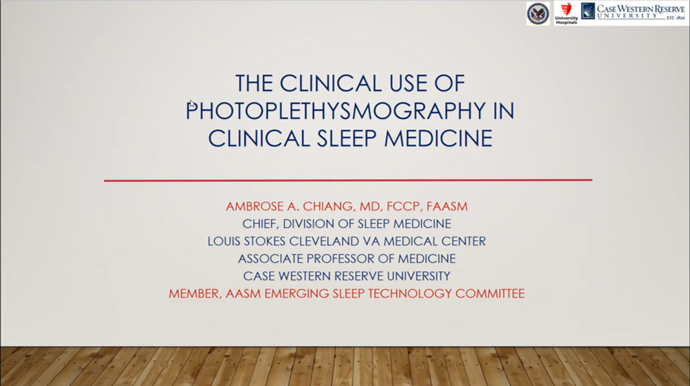 The clinical use of photoplethysmography in clinical sleep medicine