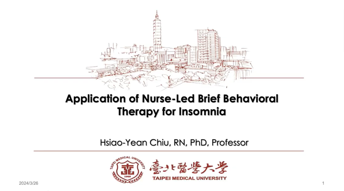 Application of Nurse-Led Brief Behavioral Therapy for Insomnia