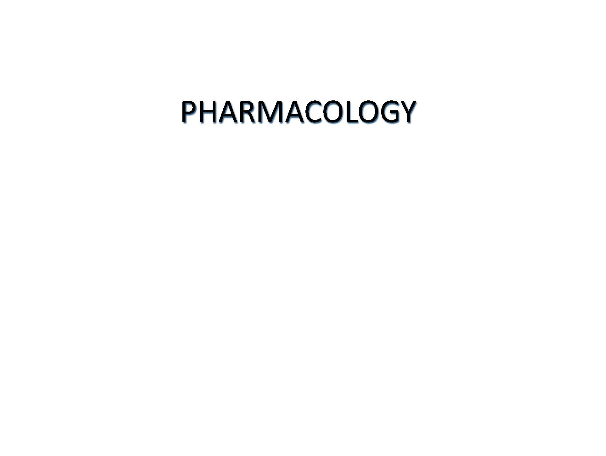 Pharmacology